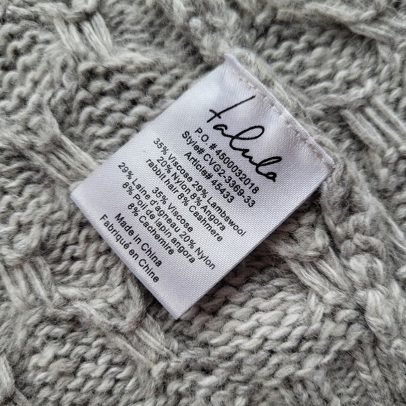 Aritzia Talula  Greenpoint Open Front Pocket Knit Cashmere Lambswool Cardigan - Picture 9 of 16